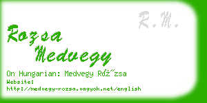 rozsa medvegy business card